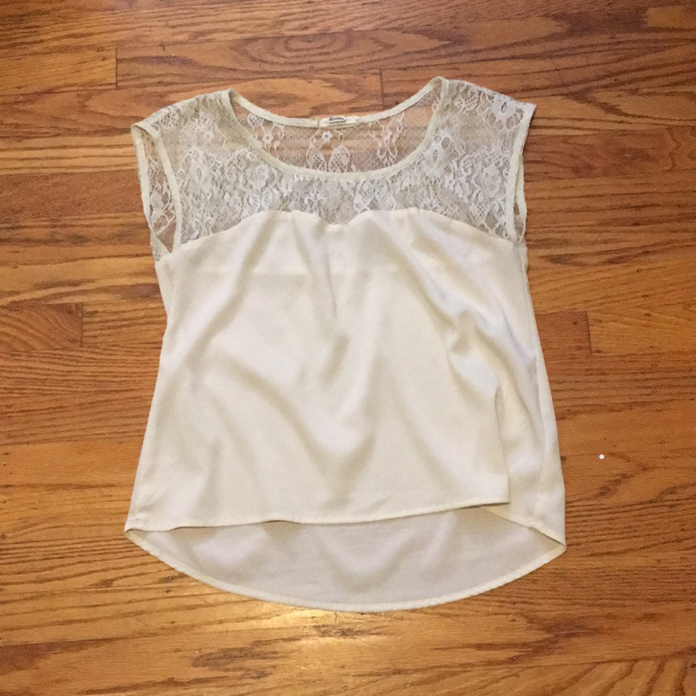 Lace and satin blouse